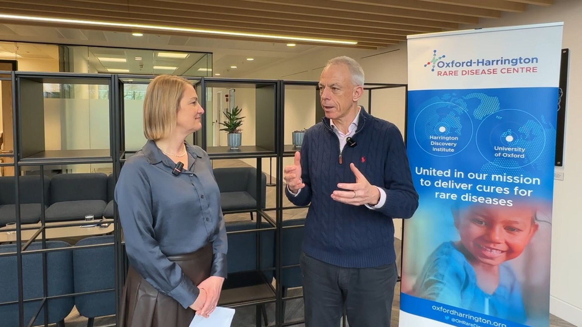 Matthew Wood and Amy Brown talking 