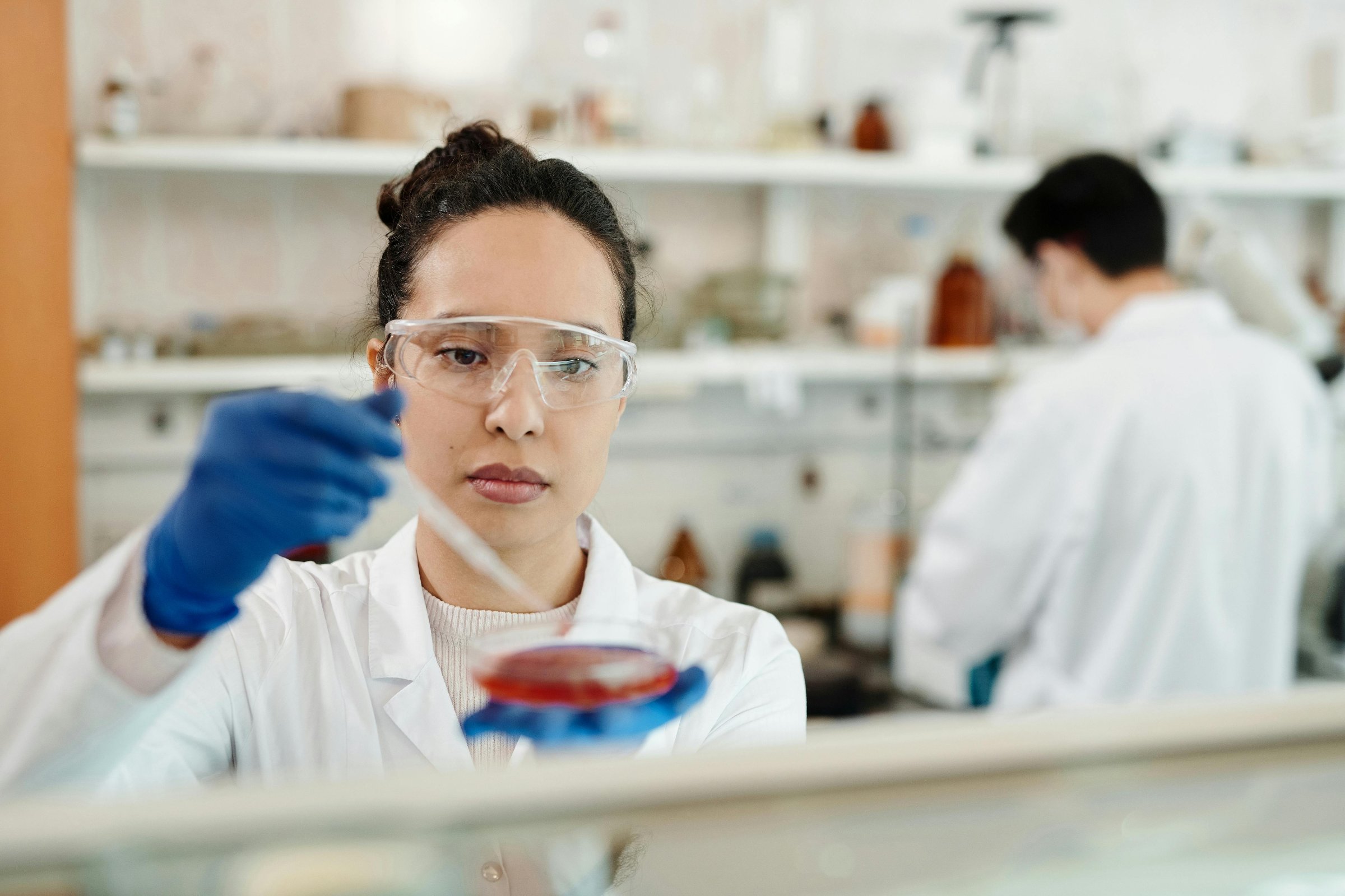 Scientist doing A Sample Test In The Laboratory