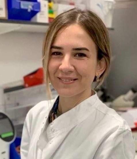 Photo of Dr Dora Markati in the research laboratory