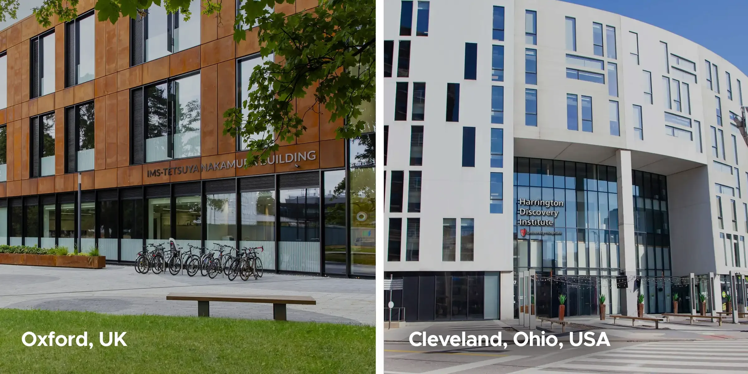Front building images of both Oxford Harrington in Oxford and Cleveland, Ohio